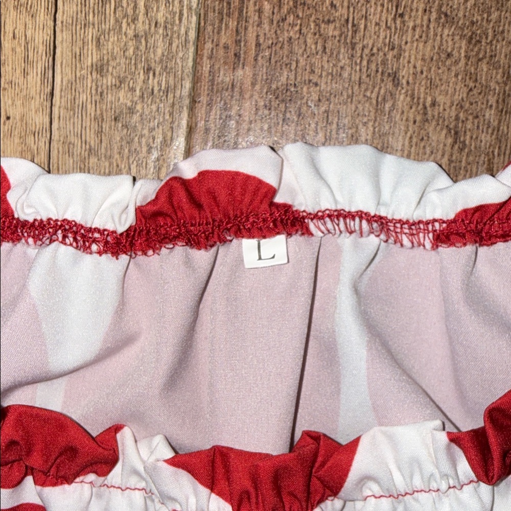 Vibrant Red Polka Dot Ruffle Sleeve Blouse - Picture 3 of 6